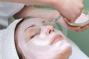 Beauty salon series, facial mask