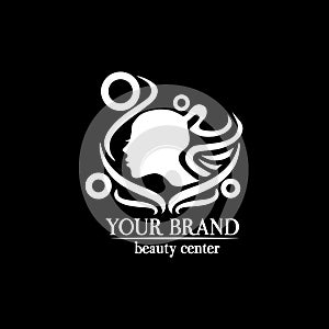 Beauty salon vector logo design template