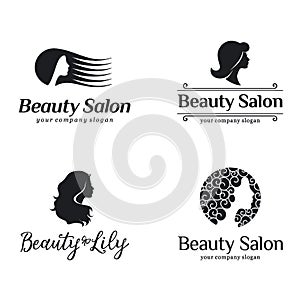 Beauty salon vector logo template