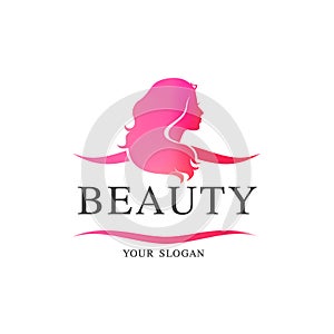 Beauty salon vector logo template photo