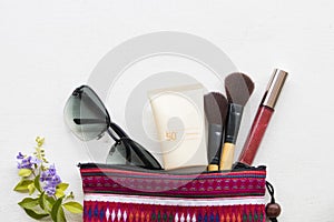 Beauty skin face cosmetic makeup for colorful woman