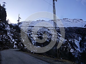 Beauty of snow and hills