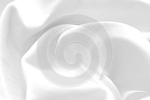 Beauty soft smooth shine rayon fabric abstract curve shape decorative light weight white background