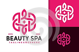 Beauty Spa Leaf Logo Design, brand identity logos vector, modern logo, Logo Designs Vector Illustration Template