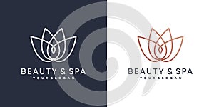 Beauty and spa logo with beauty lotus concept Premium Vector part 3