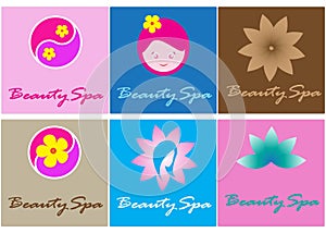 Beauty Spa logo set