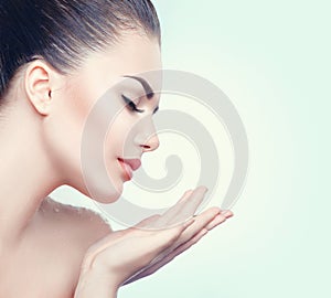 Beauty spa woman with perfect skin