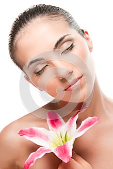 Beauty spa young woman