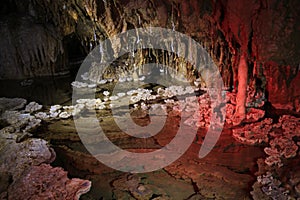 The beauty of stalagmite ornament of Gilap Cave in Gunungsewu karst area