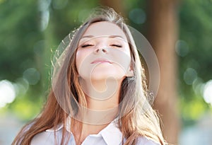 Beauty Sunshine Girl Portrait