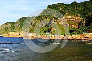 The beauty of Taiwan`s north coast is an eroded coast with large undulations