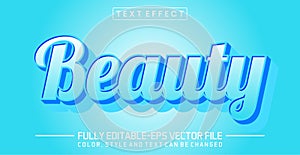Beauty text editable style effect. colorful text theme