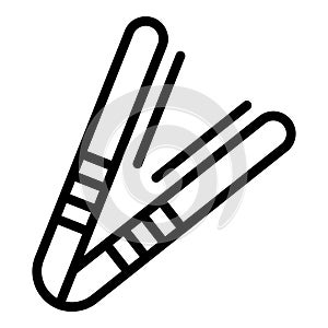 Beauty tool icon outline vector. Professional curling accessory