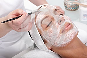 Beauty treatment at beautician