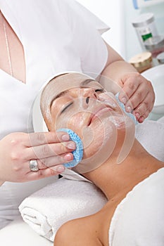 Beauty treatment at beautician