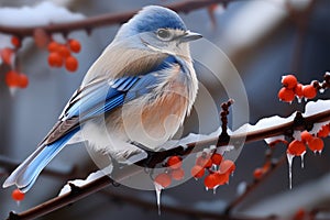 The beauty of winter is complemented by the presence of birds