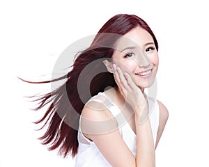 Beauty woman with charming smile photo