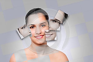 Beauty woman face skincare concept