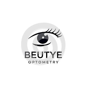 Beautye optometry, beauty and curly eyelashes vector