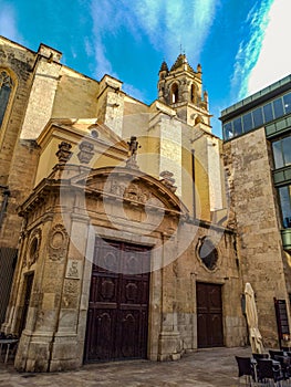 beautyful ancient church in Reus, Spain photo