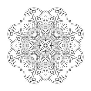 Beautyful Kids Mandala Coloring Book Page for kdp Book Interior photo