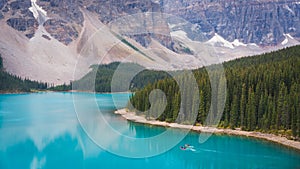 The beautyful landscape in Moraine Lake, CANADA