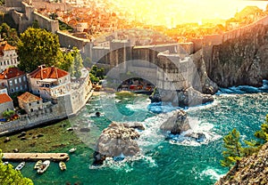 Beautyful sea bay in Dubrovnik. photo
