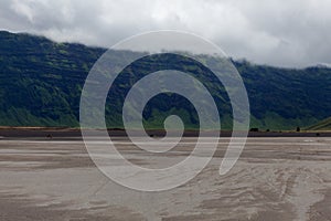 Beautyful Volcanic landscape in the crater of Mount Bromo, Java, Indonesia