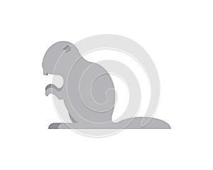 Beaver animal rodent silhouette icon