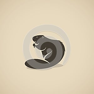 Beaver animal - vector illustration