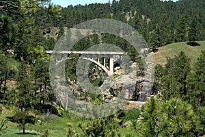 Beaver Creek Bridge located in the Black Hills of Western South Dakota