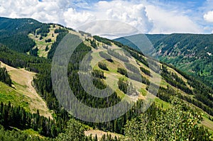 Beaver Creek ski trails during the summer in Avon, CO, USA
