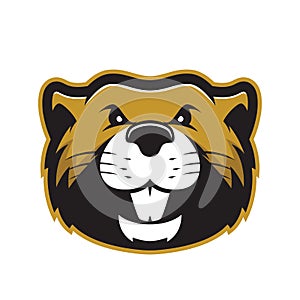 Beaver head mascot