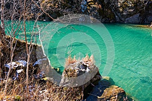 The beaytiful green water of Changbai mountains