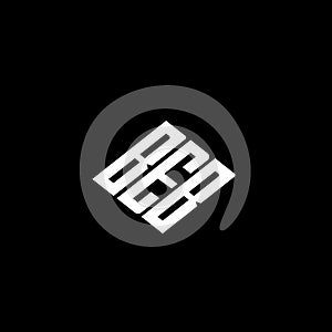 BEB letter logo design on black background
