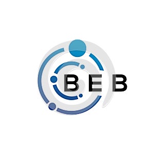 BEB letter logo design on black background. BEB creative initials letter logo concept. BEB letter design photo