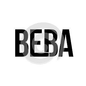 Beba company brand name initial letters icon photo