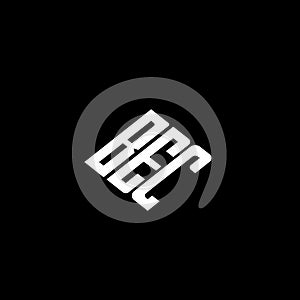 BEC letter logo design on black background