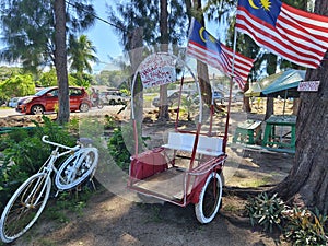 Beca trishaw at Pantai Puteri Melaka for photo session photo