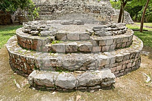 Becan archaeological park in Yucatan Mexico