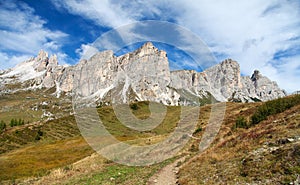 Becco di Mezzodi and Rocheta, Beautiful Alps dolomites photo