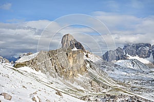 Becco di mezzodi, rocheta and Croda da Lago lake, Cortina d`Ampezzo