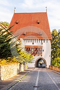 Bechynska Gate at Kotnov Castle in Tabor, Czech Republic