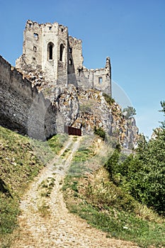 Beckov castle ruins, Slovak republic, Europe