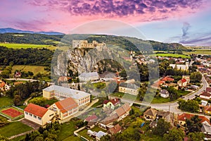 Beckov castle in Slovakia near Trencin town