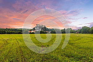 Beckov castle in Slovakia near Trencin town