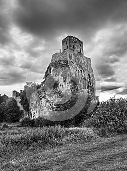 Beckov castle in Slovakia near Trencin town