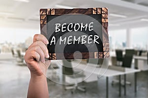 Become a member on chalkboard