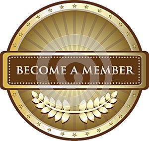 Become A Member Gold Label Emblem photo