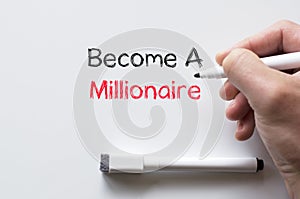 Become a millionaire written on whiteboard